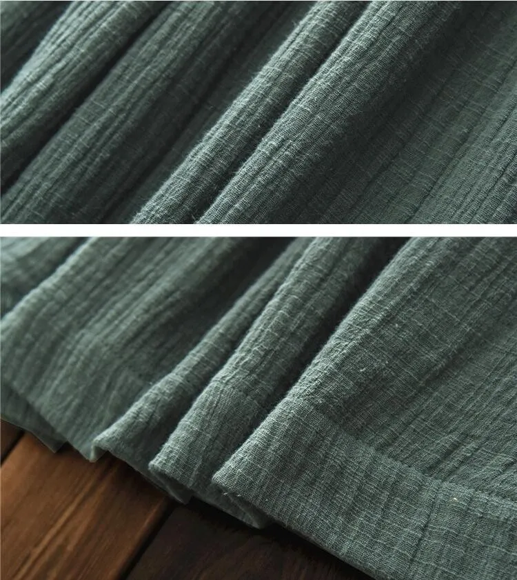 Женские широкие штаны NINI WONDERLAND, однотонные классические повседневные брюки на резинке, из хлопка и льна, свободного покроя, на осень-весну