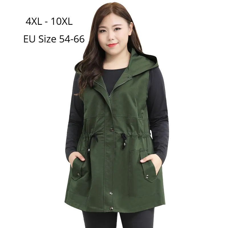 Женская безрукавка с капюшоном размеры 10XL/8XL/6XL/4XL |