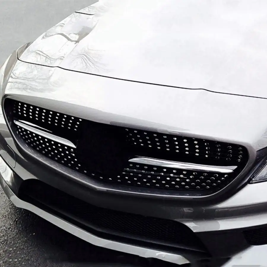 Автомобильная ABS передняя капот сетка-занавес Coupe решетка ярко-черные звезды подходит для Benz C-Class W204 2007 2008 2009 2010 2011 2012 2013