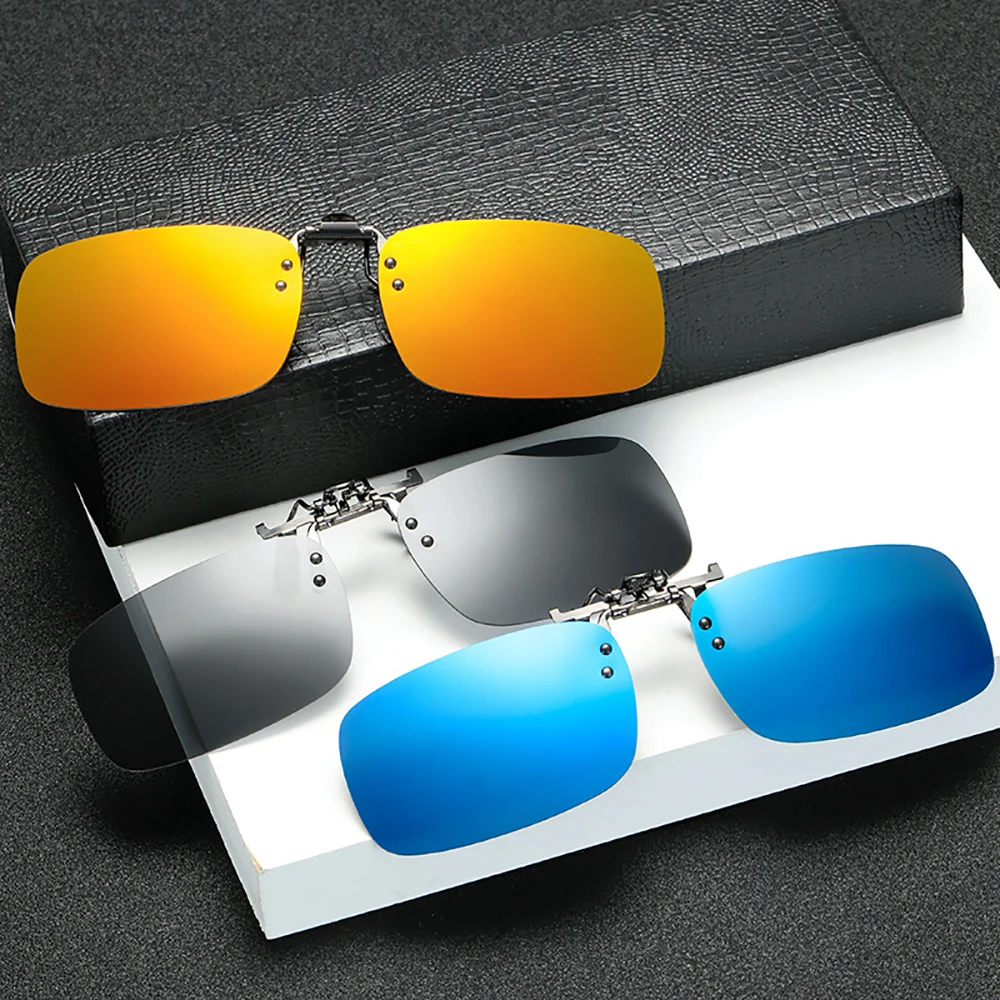 Polarized Sunglasses Night Vision Glasses Fishing Sunglasses Flip Up Clip on Sun Glasses Men Car Driving Eyelasses Female