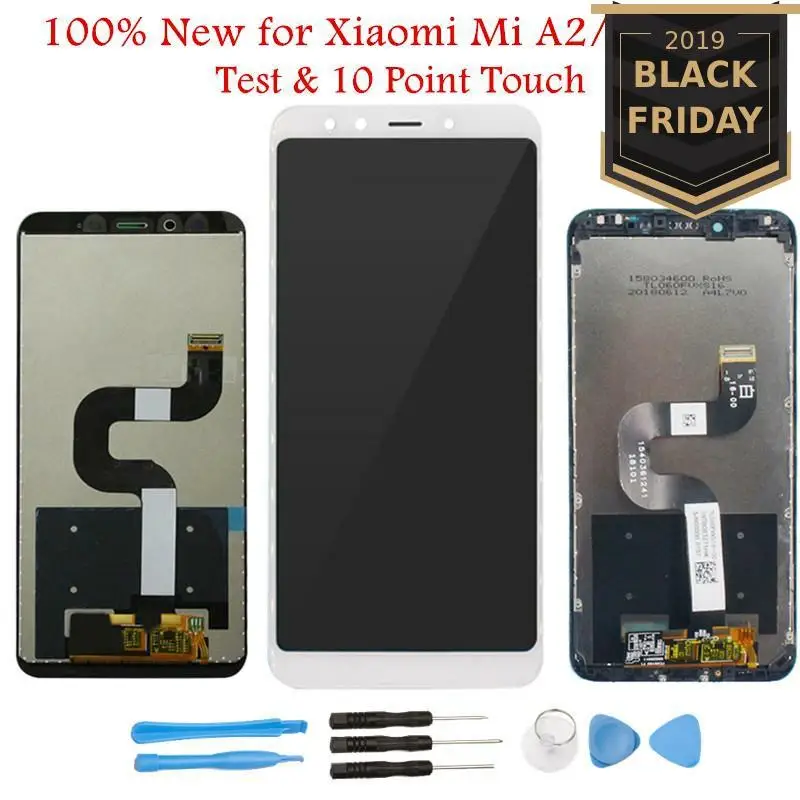 

ORIWHIZ for Xiaomi Mi A2 LCD Display with Frame Touch Screen Digitizer Sensor LCD Display for Xiaomi Mi 6X Replace Spare Parts