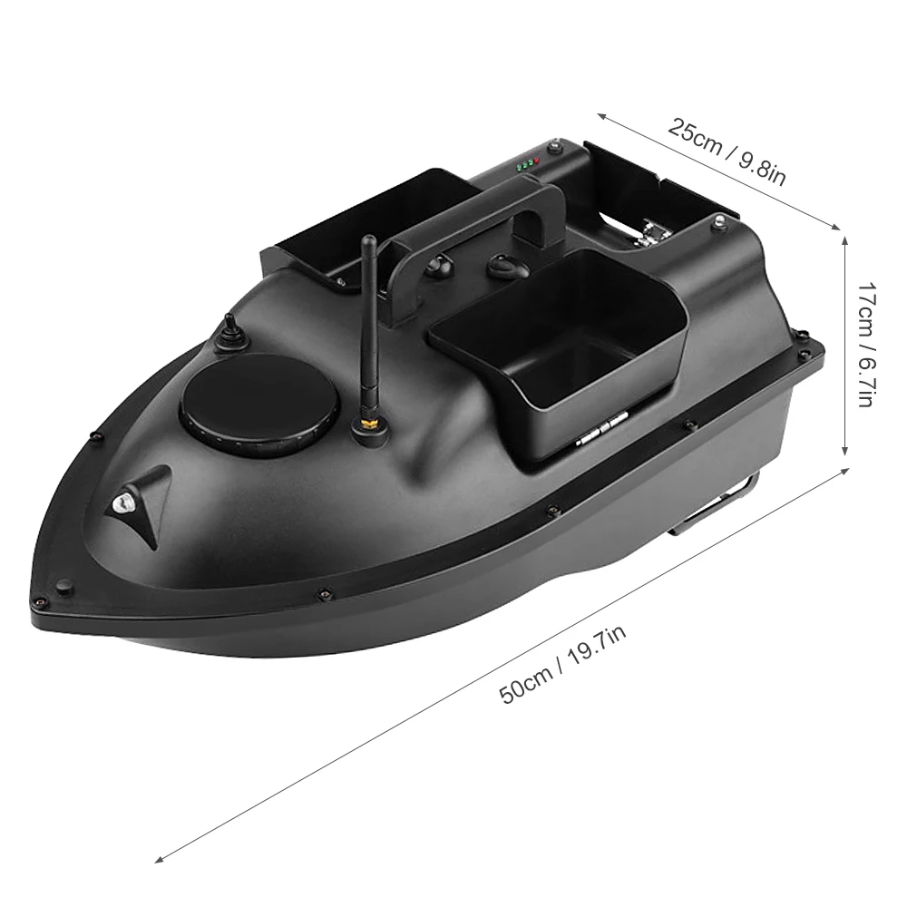 GPS Fishing Bait Boat Toy Speedboat Fish Finder Ship with Large Bait  Container Automatic Bait Boat with 400-500M Remote Range