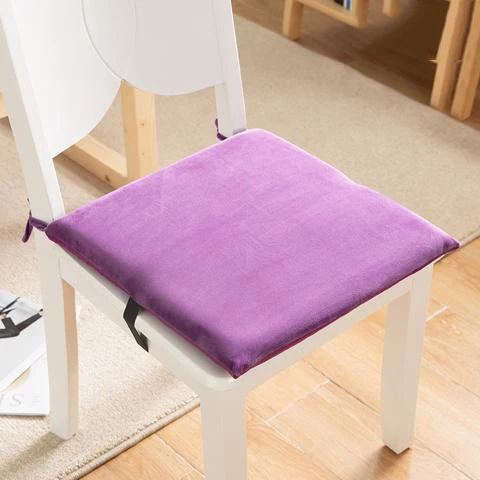 purple Подушка сиденья Подушка для компьютерного кресла обеденный стул Подушка для офисного стула жемчужная хлопковая Подушка сиденья 45cmX45 квадратная площадка - Цвет: purple