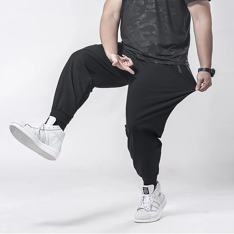 Новые мужские спортивные брюки 6XL 7XL 5XL, мужские брюки для бега большого размера, мужские брюки для фитнеса большого размера, мужские повседневные брюки размера плюс