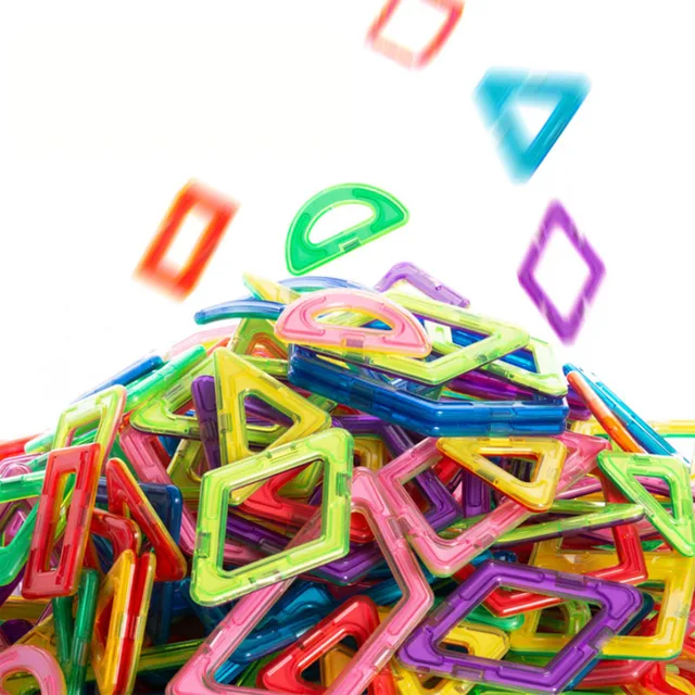 Big Size Magnetic Construction Set Magnetic Building Blocks Triangle Square Bricks Magnet Designer Toys for Children 2