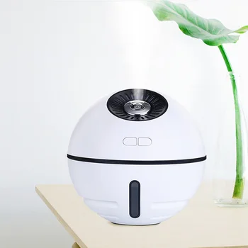

USB Air Humidifier Rechargeable 2000mA built-in Battery Mini Ultrasonic Aroma Humidifier Diffuser with LED Light Fan For Home