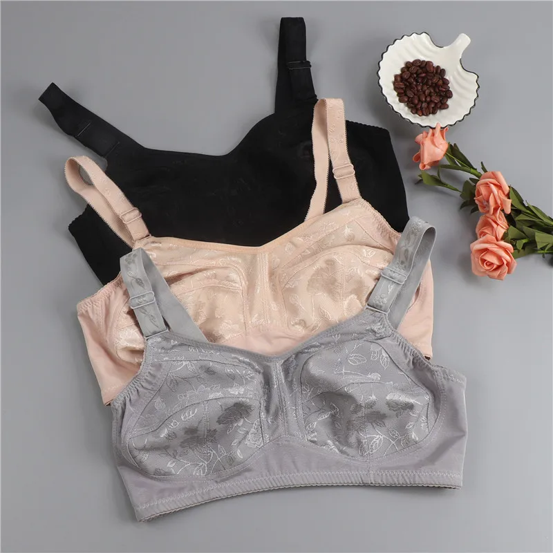 Yenlice Bra Plus-Size Sexy Fashion womens bra thin lace comfortable bra Wireless bralette 36 38 40 42 44 46 D cup push up bra 2