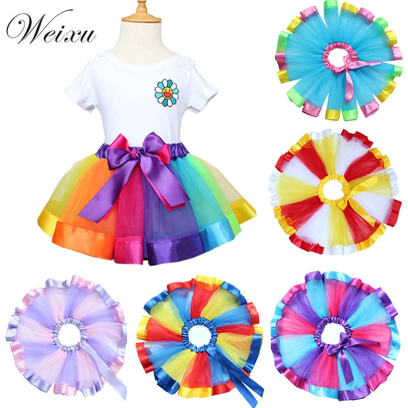 rainbow skirt for baby girl