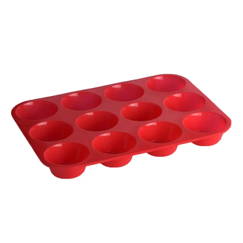 

12 Even Silicone Baking Mold Round Soap Muffin Cup Jelly Pudding Oven Cake Baking Mold Diy Making Mold