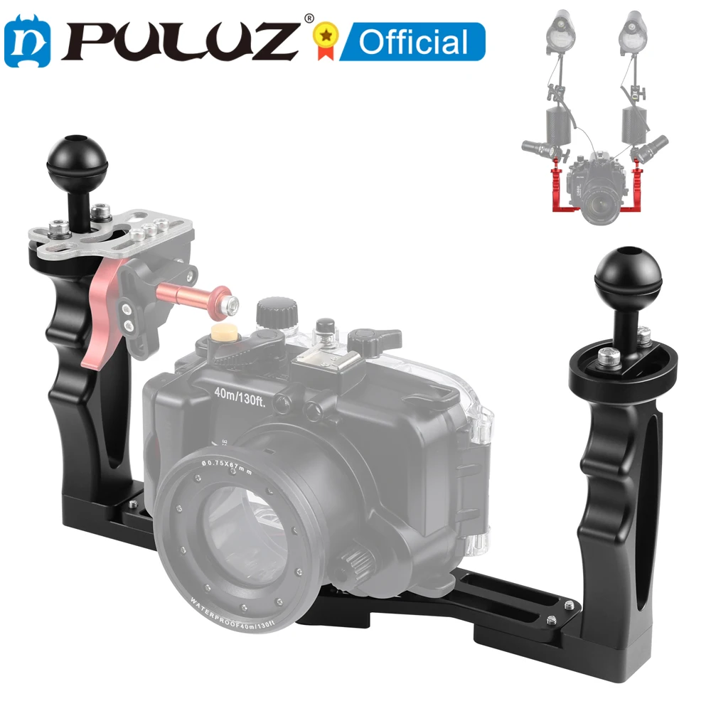Puluz Dual Handles Aluminium Alloy Tray Stabilizer With Shutter Release