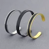 Men Leather Bracelet  Stainless Steel Men Cuff Bangle Gift for Boyfriend Husband Fathers Day Gift 1