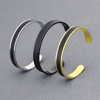 Men Leather Bracelet  Stainless Steel Men Cuff Bangle Gift for Boyfriend Husband Fathers Day Gift 1