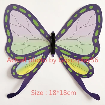 

Blade of Demon Slayer Kochou Kanae Green Butterfly Kochou Shinobu Purple Butterly Cosplay Halloween Concert Wig Accessory