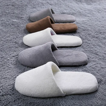 

2019 Winter Candy Color Women Slippers Indoor Plush Slippers Unisex flat Shoes Ladies Comfortable Soft Fur Slides Floor Slippers