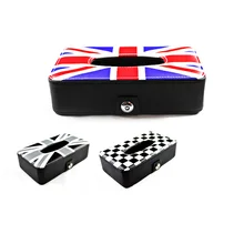 Кожаная коробка-Держатель салфеток в машину авто подлокотник коробка ткани Тип блока