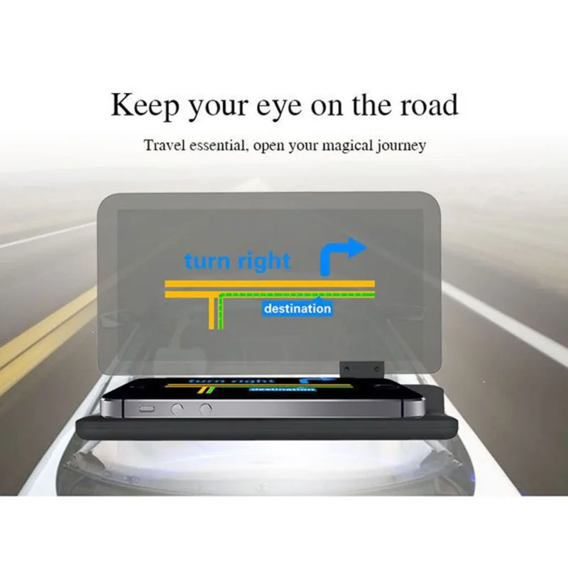6 дюймов HD hud Дисплей автомобиля стекло проекция hud gps Спидометр obd2 head up дисплей навигации держатель телефона