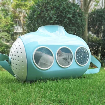 

Go out pets bag portable portable cat bag one shoulder cat backpack double side door opening detachable strap fashion colors