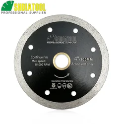 SHADIATOOL Diamond Cutting Disc Saw Blade Super Thin Continue Saw Cutter For Ceramic Tile Porcelain Marble Stone Dia 105/115mm