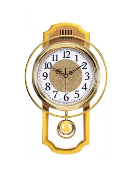 

European-style retro swing wall clock living room simple fashion wall charts bedroom silent quartz clock modern clocks LB32808