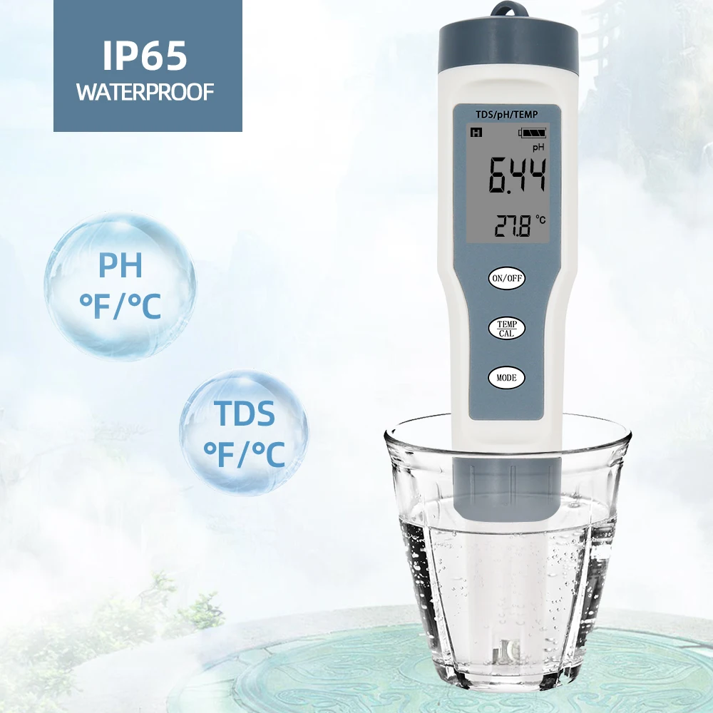 Цифровой тестер воды высокая точность PH/TDS/TEMP метр 3 в 1 монитор качества для