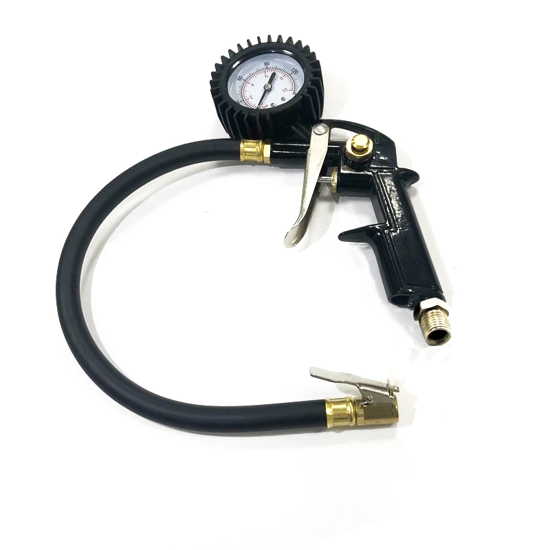 Portable Dial Tire Pressure Gauge Pneumatic Tools Tire Inflating Gun for Vehicle Motorbike Car