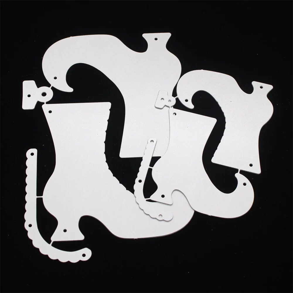 KSCRAFT Witch Boots Halloween Tags Metal Cutting Dies Stencils for DIY Scrapbooking Decorative Embossing DIY Paper Cards