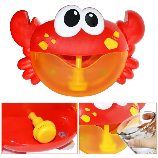 Bubble Crabs Baby Bath Toy Funny Toddler Bath Bubble Maker Pool Swimming Bathtub Soap Machine Bathroom Toys for Children Kids 2