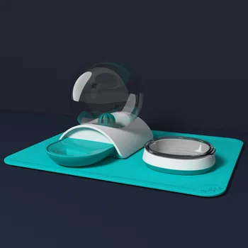 

Dog Drinker Set Pet Water Feeding Dog Food Container Silicone Mat Activated Carbon Filter For Cats Glass Dog Bowl Pet Supplies