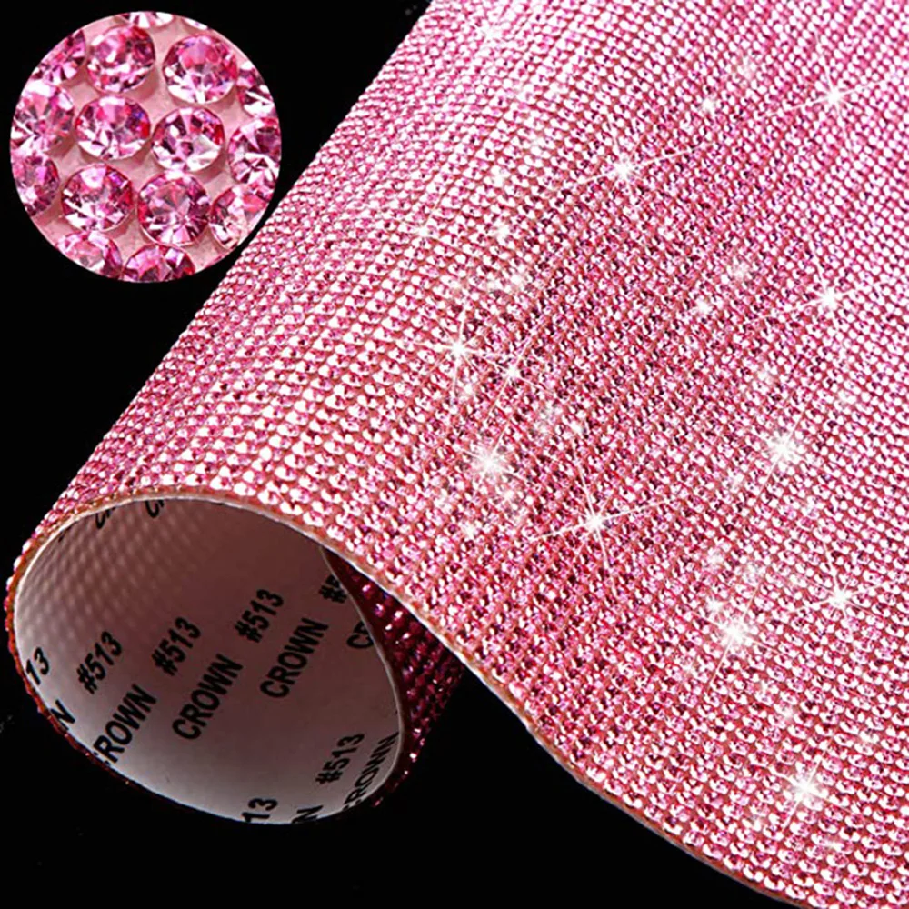 Rhinestone Sheet W Adhesive Backedwhite Rhinestonerhinestone Stickers Sheet  Car Decoration Bling Crystal Rhinestone Sheets Self Adhesive 