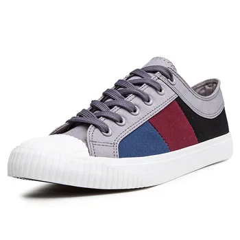 

Mixed colors canvas shoes men's spring new low-top lace-up men's shoes casual cloth shoes wild flat shoes