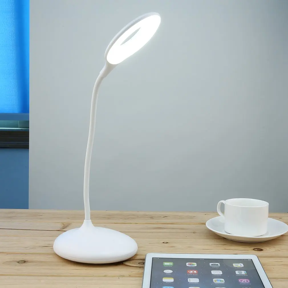 

Portable LED Desk Lamp Touch On/Off Switch Eye Protection Clip Table Light 3 Modes Dimmable USB Rechargeable Desk Lights