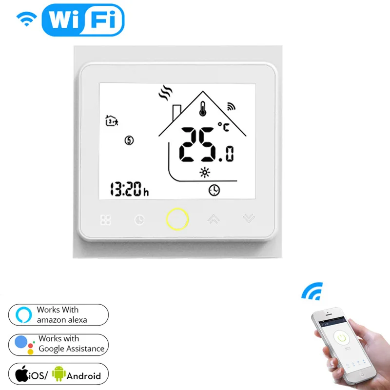 

Wifi Wireless Thermostat Wall-hung Gas Boiler Heating Remote Control Temperature Controller Batteries Powered