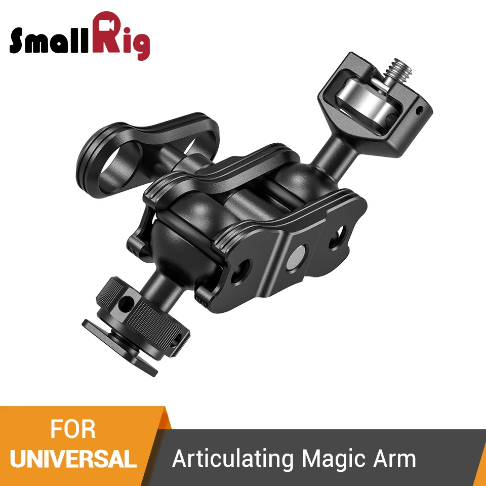 

SmallRig Aluminum Alloy Quick Release Articulating Magic Arm With 1/4 Screw and Cold Shoe To Mount Monitors - 2394