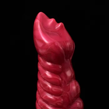 NNSX Dragon Dildo Blood Strange Shape Uneven Glitter Silicone Insert Vagina Anal Plug With Suction Cup Masturbatory Sex ToysShop 3