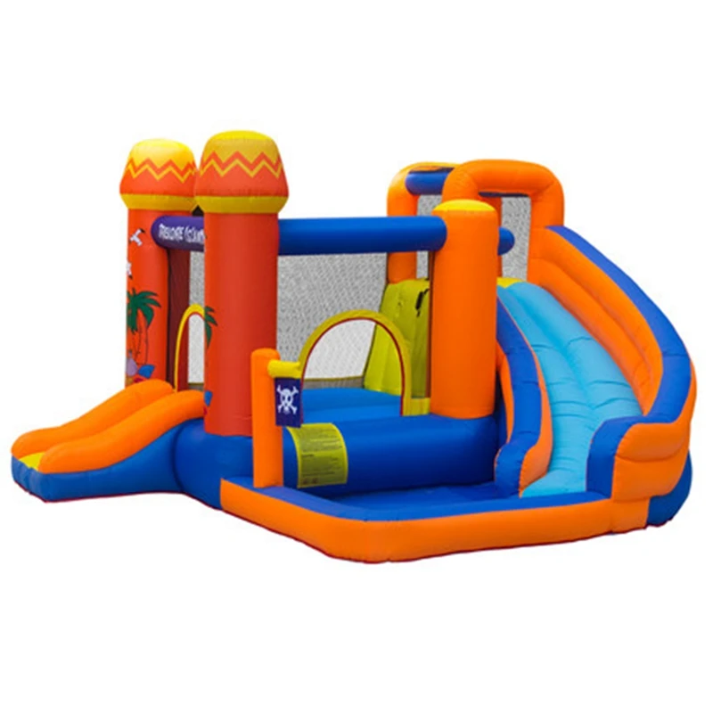 

1-3 Kids Outdoor Yard Garden Family Kids Inflatable Water Sprinkler Spray Bouncer Slide Inflatable Pirate Water Park Pool Slide