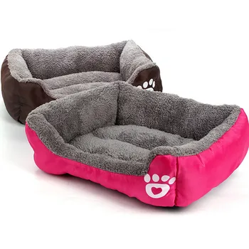 

S-3XL 9 colors Paw Pet sofa bed for dogs waterproof beds Soft bottom fleece House cat bed