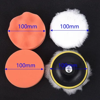 

4 Polisher Buffer Pad M10 Drill Adapter Polishing Waxing Detailing Tools Parts