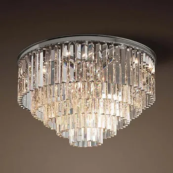 

Manggic Modern Vintage Crystal Ceiling Flush Mounted Ceiling Light for Home and Hotel Decoration