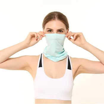 

Outdoor Half Face Mask Double Sided Windproof Cycling Neck Cover Protector Sunshade Multi-Color Chiffon Print Sports Scarf Shawl
