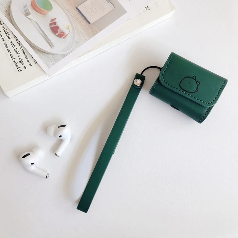EA22 Big Dragon Чехол для наушников для Airpods Pro, кожаный чехол с милым 3D рисунком, чехол для наушников с Bluetooth для Apple AirPod Air Pods Pro 3, чехол - Цвет: EA22 Big Dragon