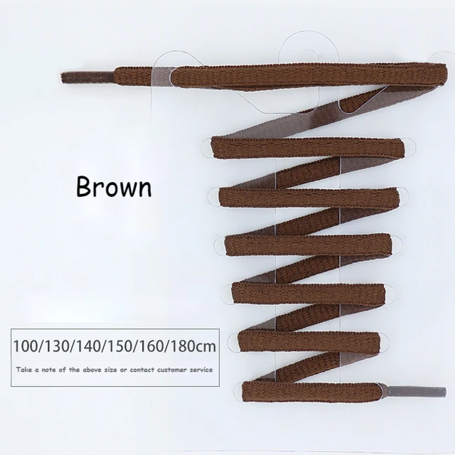 Oval Shoe laces 24 Color Half Round Athletic ShoeLaces for Sport/Running Shoes Shoe Strings 100/120/140/160/180cm Shoelace Brown
