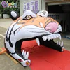 Customized 4x4.3x3.6mH Inflatable Tiger Mouth Tunnels Tent for Children and Adult /Zoo Theme Inflatable Toy Tent 2