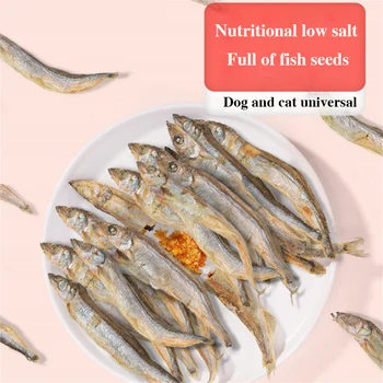 Spring Fish Freeze-Dried Cat Snacks, Small Fish Dried Full Seeds, Nutrition Fat Hair Gills, Calcium Supplement Cat Snacks