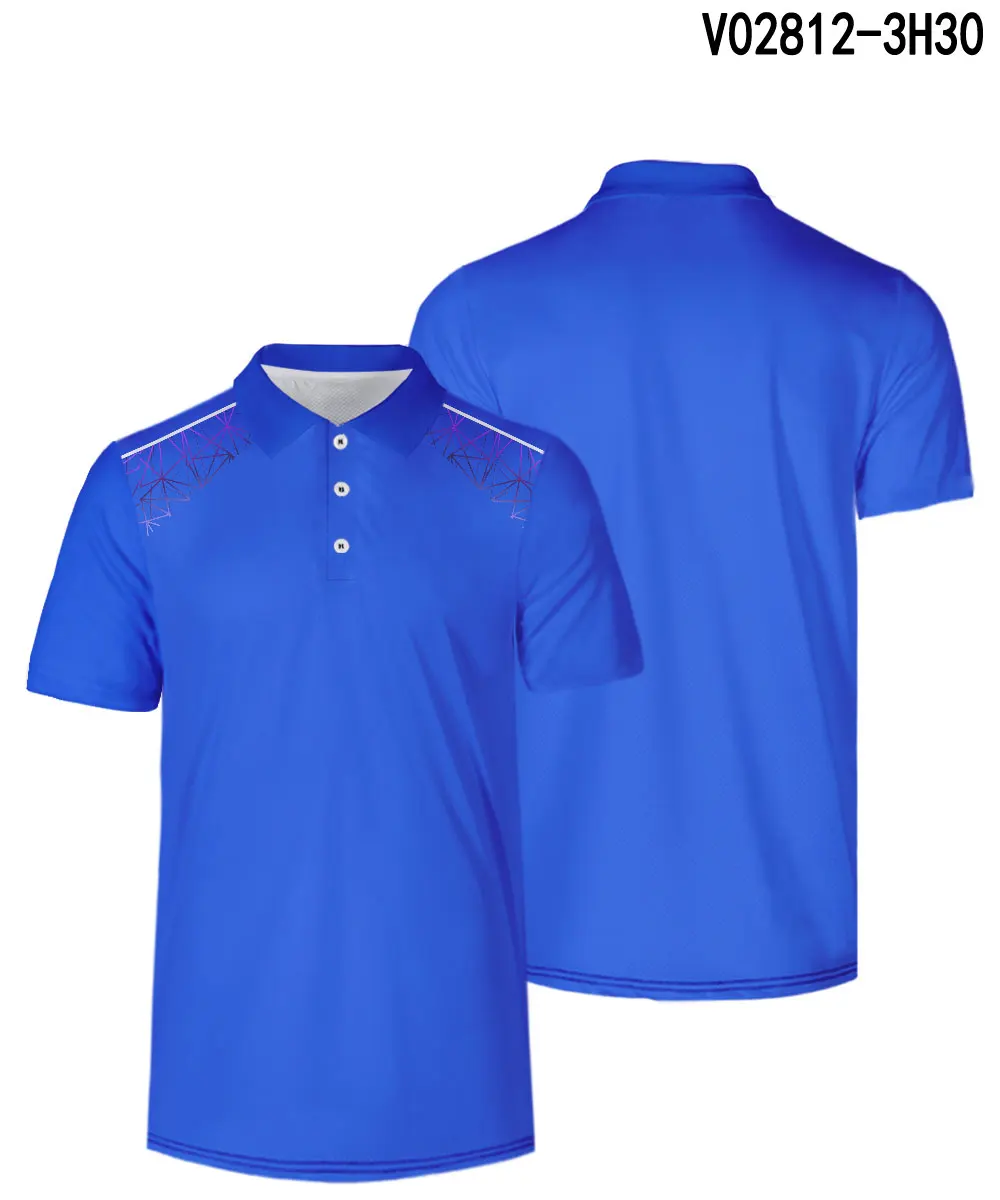 WAMNI Повседневная теннисная 3D рубашка поло, быстросохнущая черная свободная дышащая Спортивная футболка с отложным воротником, уличная одежда, черная рубашка поло - Цвет: V02812