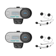 FreedConn-intercomunicador para casco de motocicleta TCOM-SC, auriculares con Bluetooth, pantalla LCD, Radio FM, T-COM SC