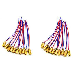 20 шт. 6 мм диаметр мини-тип точка Фокусируемый 650 нм 1 мВт красный лазерный модуль