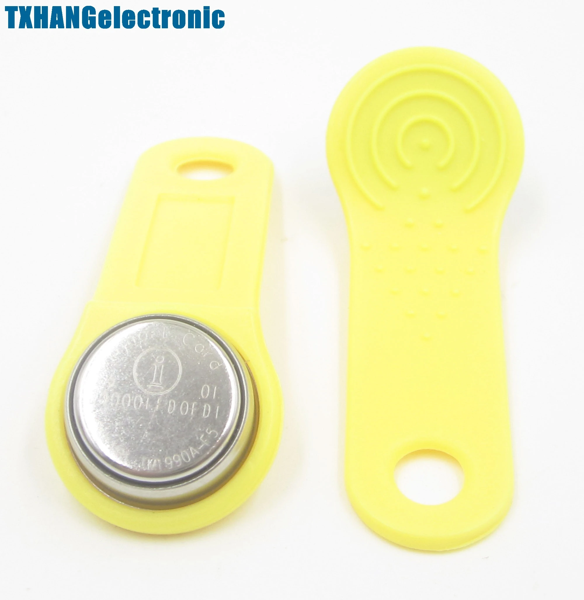 10PCS DS1990A-F5 TM Card iButton Tag with wall-mounted holder YELLOW M97