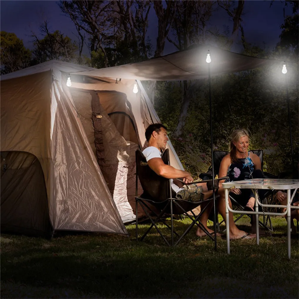 

Modern 15W 130LM Solar Power Outdoor Light Solar Bulb Lamp Indoor Waterproof Panel Emergency Plastic Bulb Hook Tent Lantern lamp