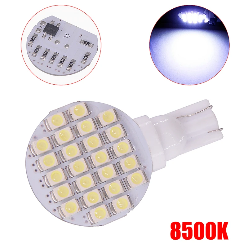 1000x T10 неполярный светодиодный 194 W5W 24 светодиодный 501 1210 SMD авто отложным воротником сбоку номерной знак светильник лампа габаритного огня DC12V - Испускаемый цвет: 8500K Cold White