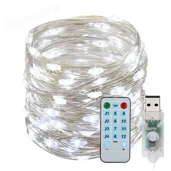 

5M Music Control Led Light Chain Copper Wire Led String Lights 12 Modes Fairy Lights with Remote for Christmas Wedding Party